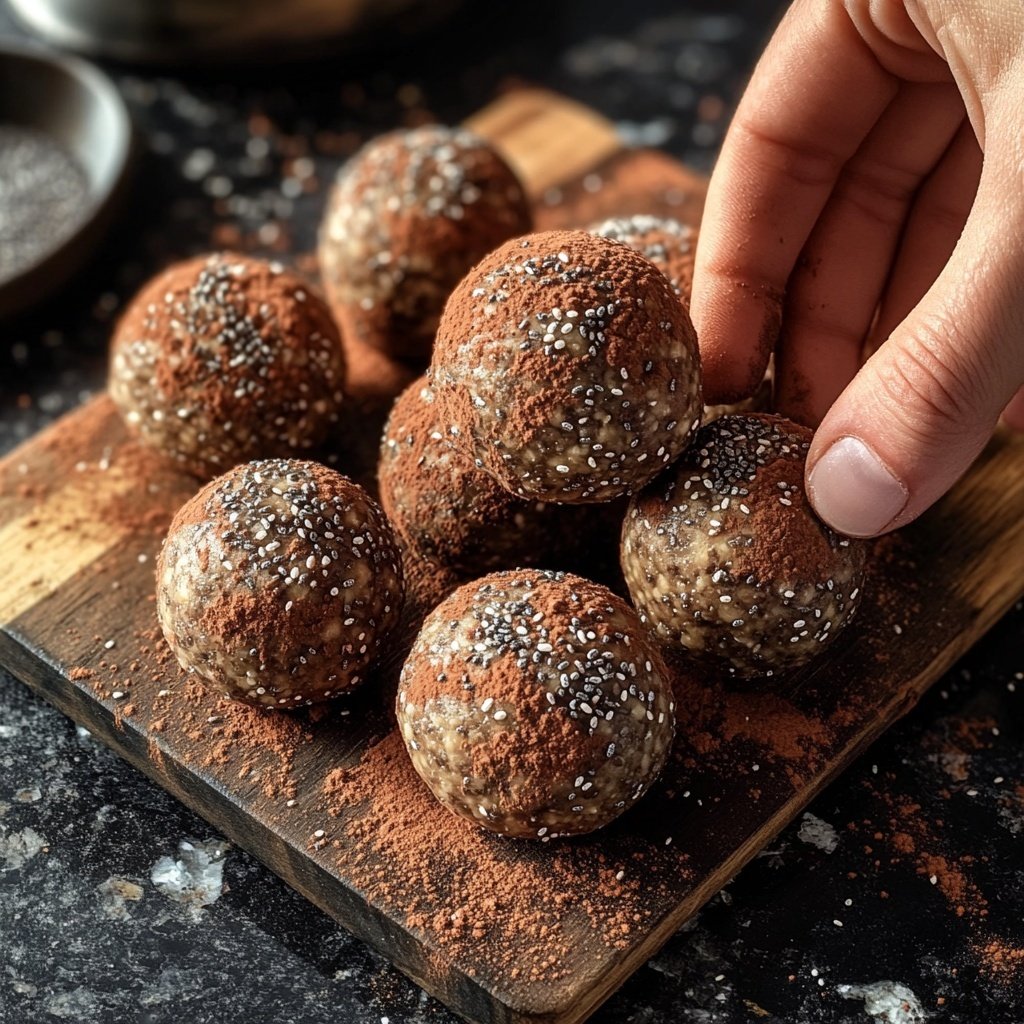 Protein Balls with Cocoa Powder