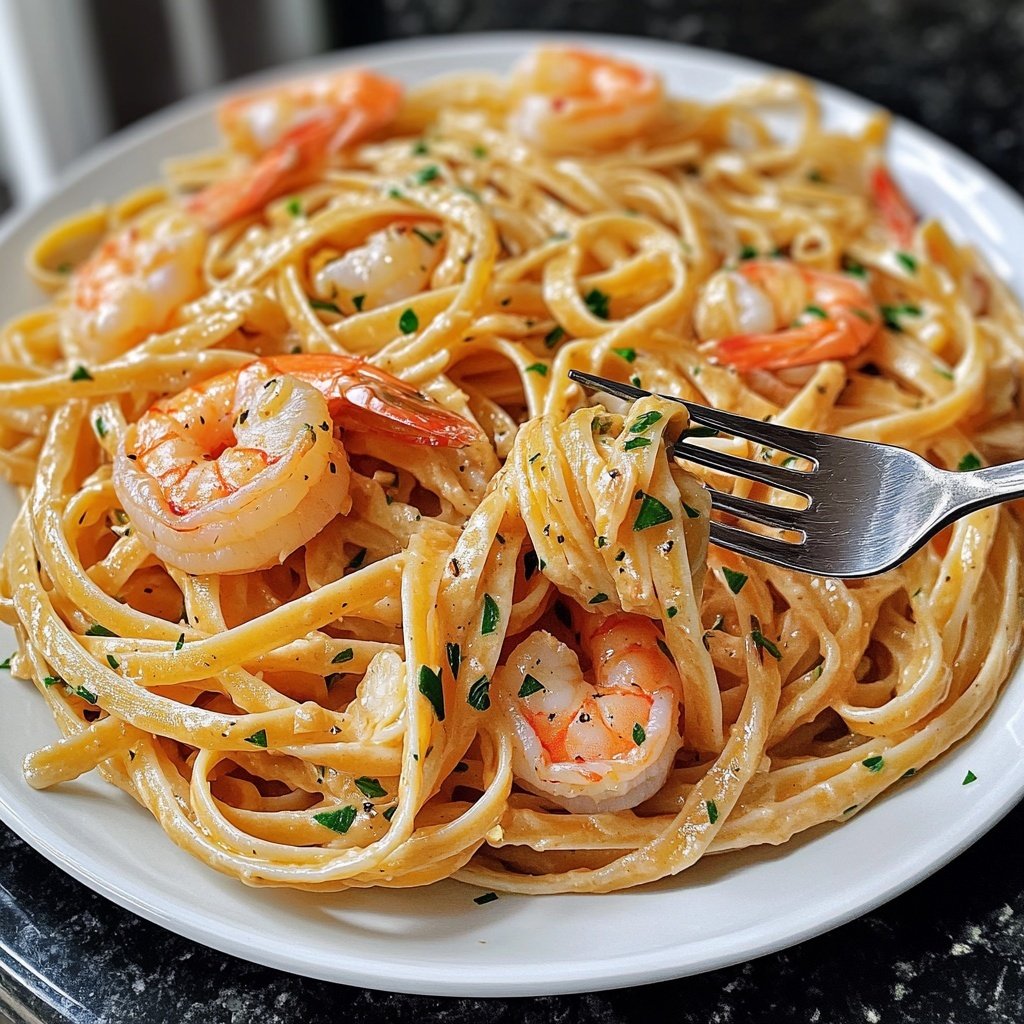 15-Minute Garlic Shrimp Pasta