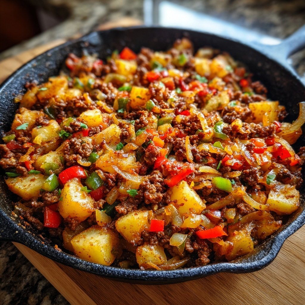 Ground Beef And Potato Skillet