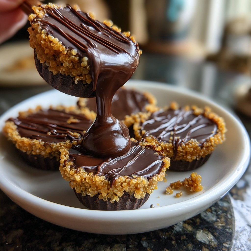 Homemade Peanut Butter Cups with Crunchy Quinoa