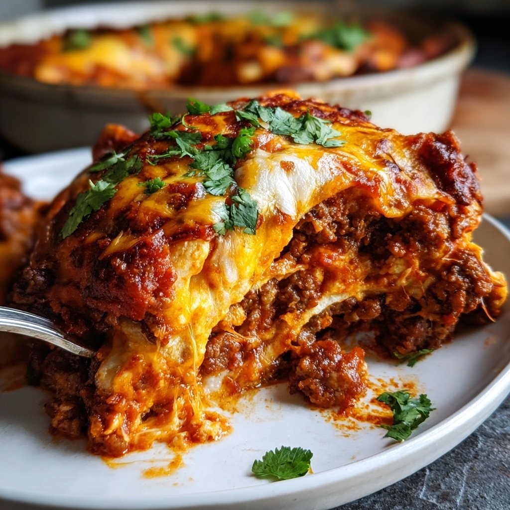 Ground Beef Enchilada Bake