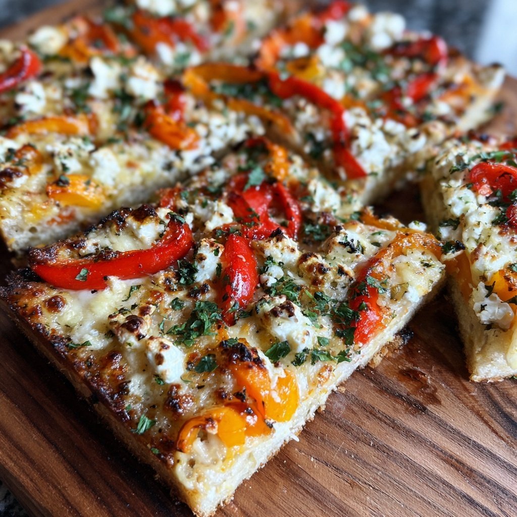 Super Bowl Food Veggie Flatbread Squares