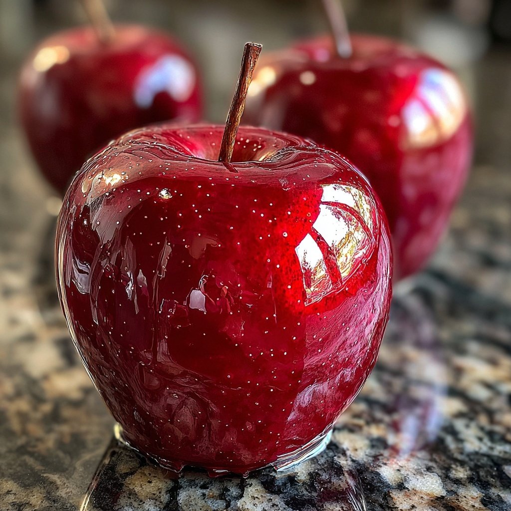 Glossy Cinnamon Candy Apples