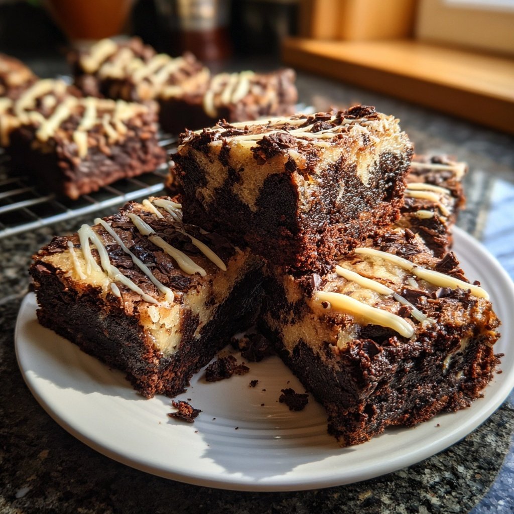 Cottage Cheese Brownies with Vanilla Swirl