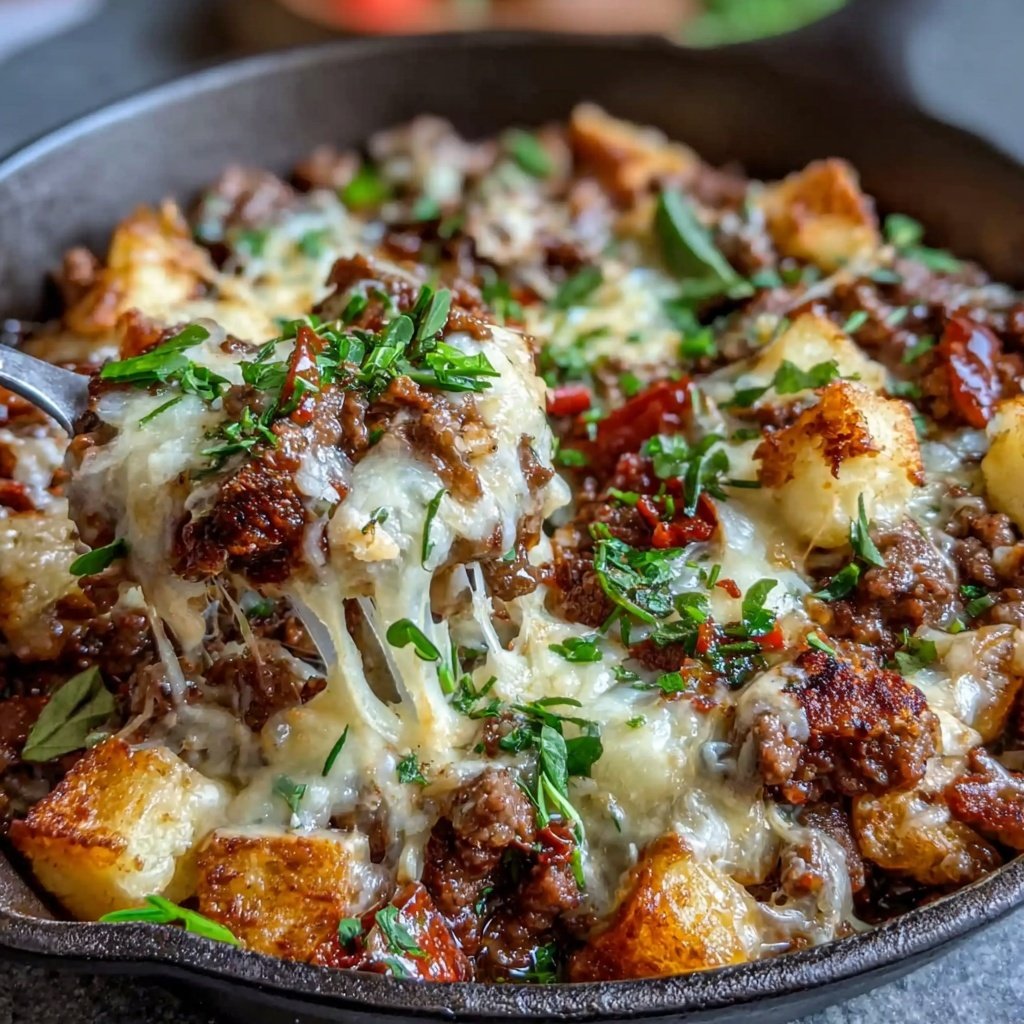 Hamburger Meat Shepherd Style Skillet