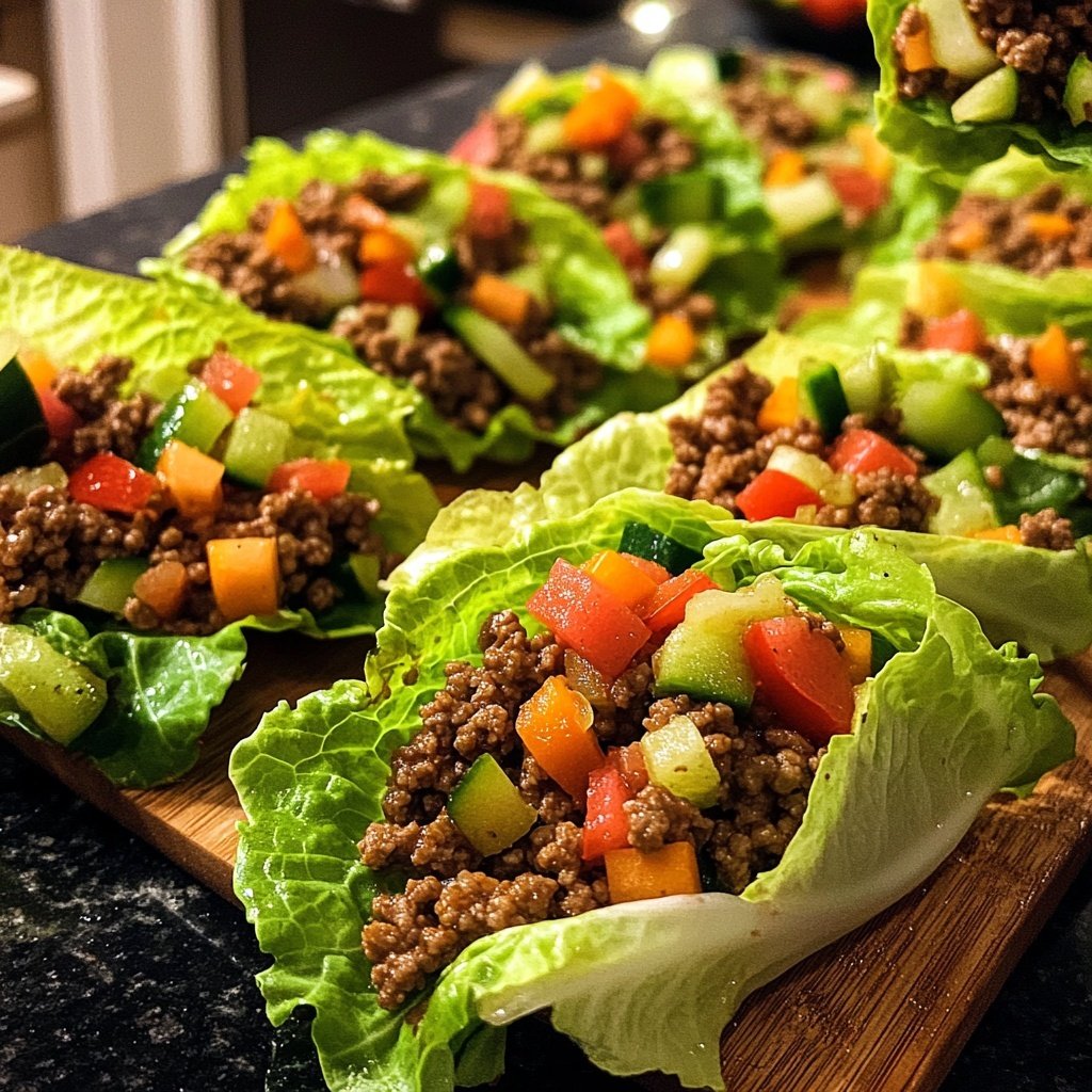 Ground Beef Lettuce Wraps