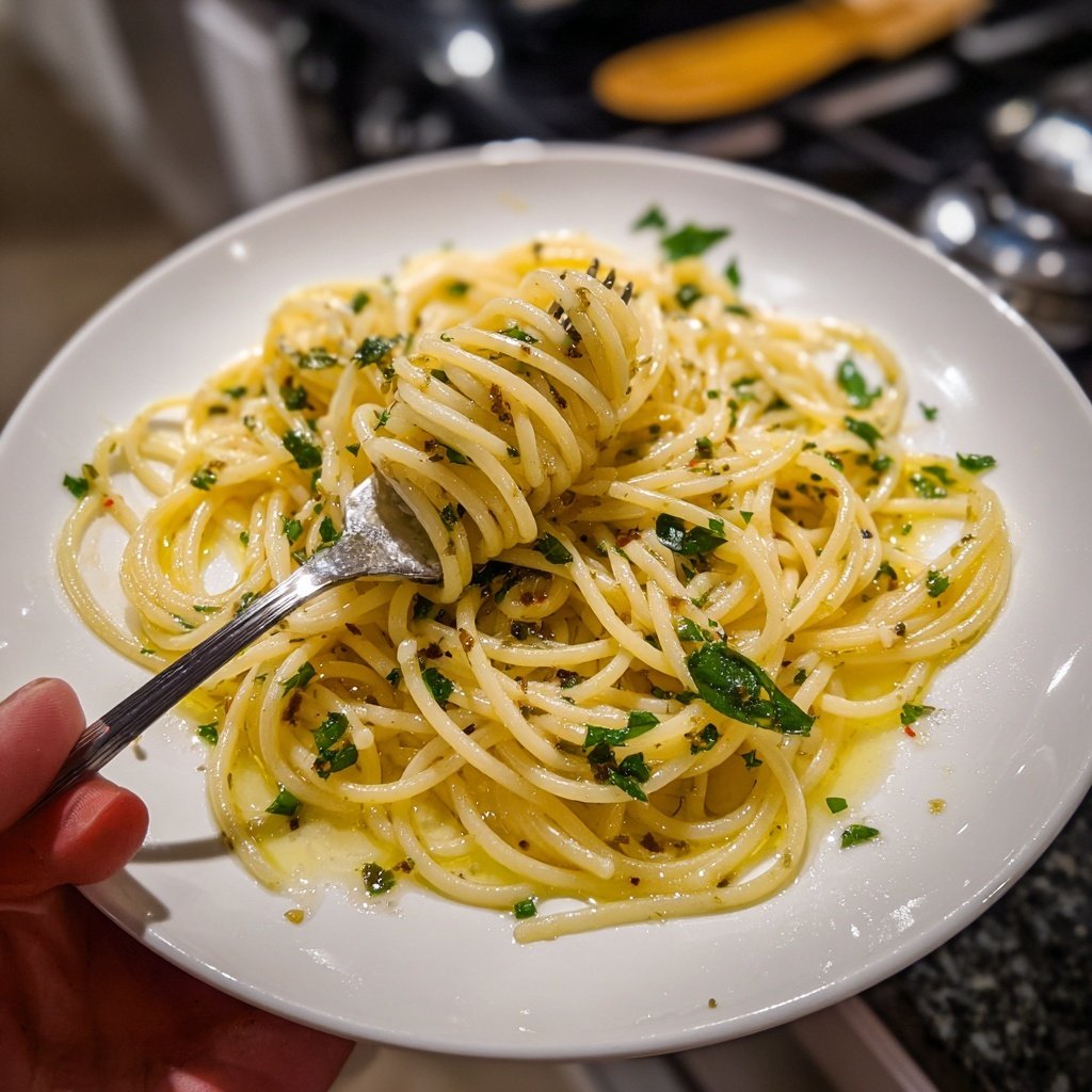 Quick Easy Pasta With Garlic And Olive Oil