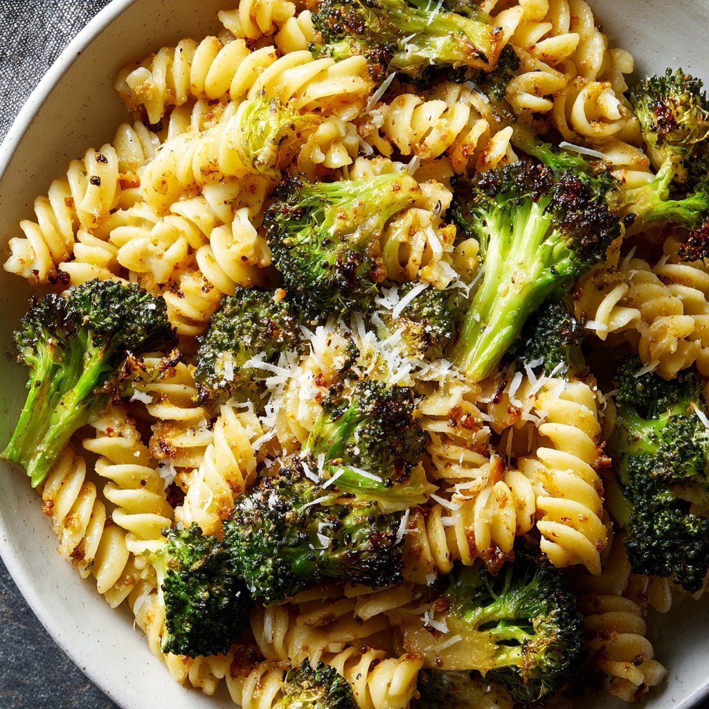 Roasted Broccoli Veggie Pasta