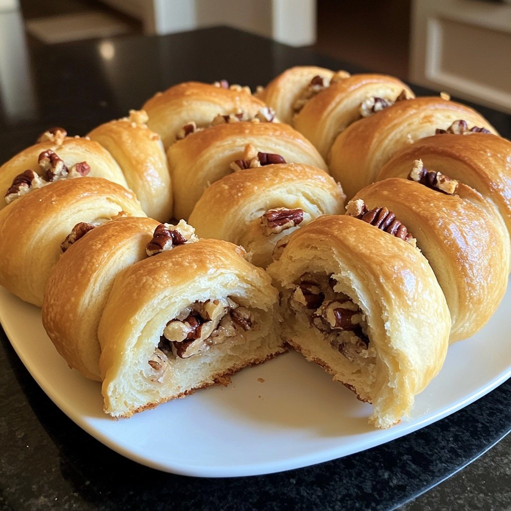 Buttery Crescent Rolls with Pecan Filling