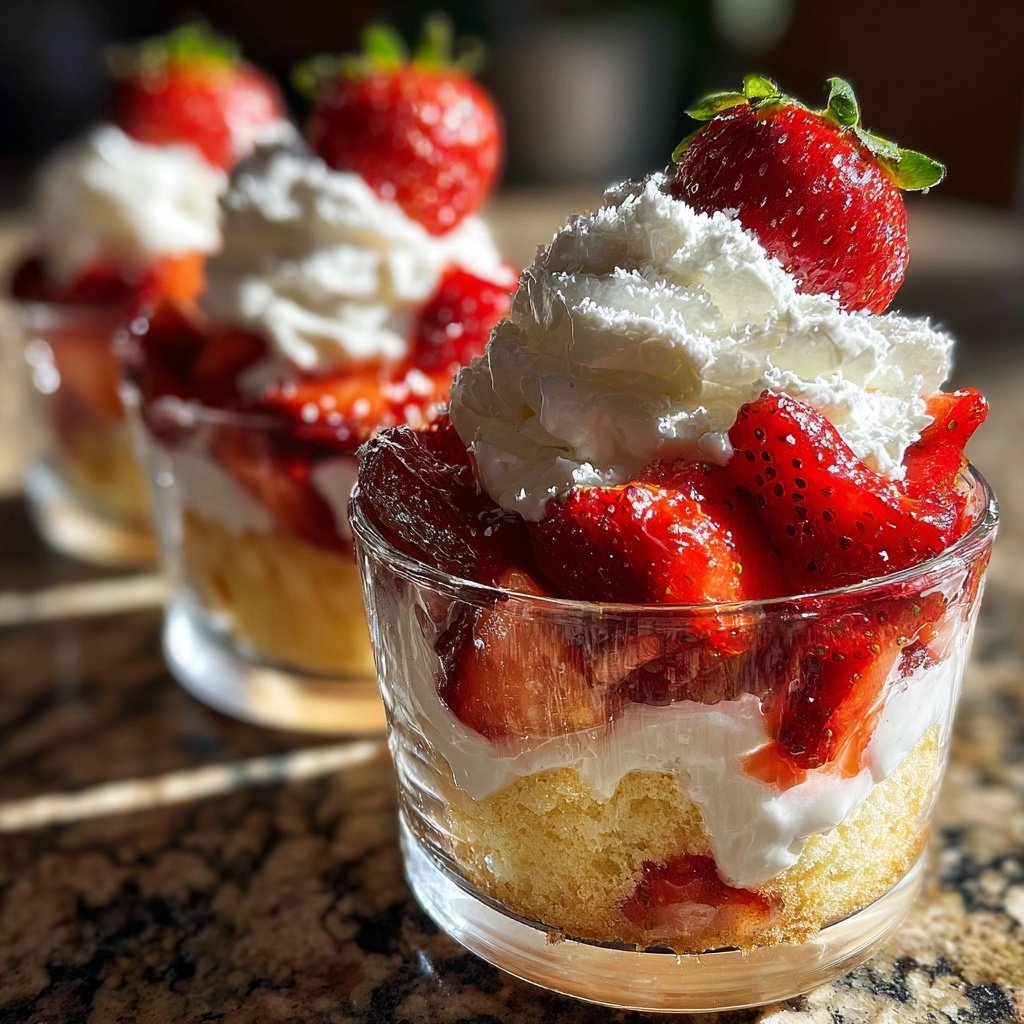 Easy Strawberry Shortcake Cups