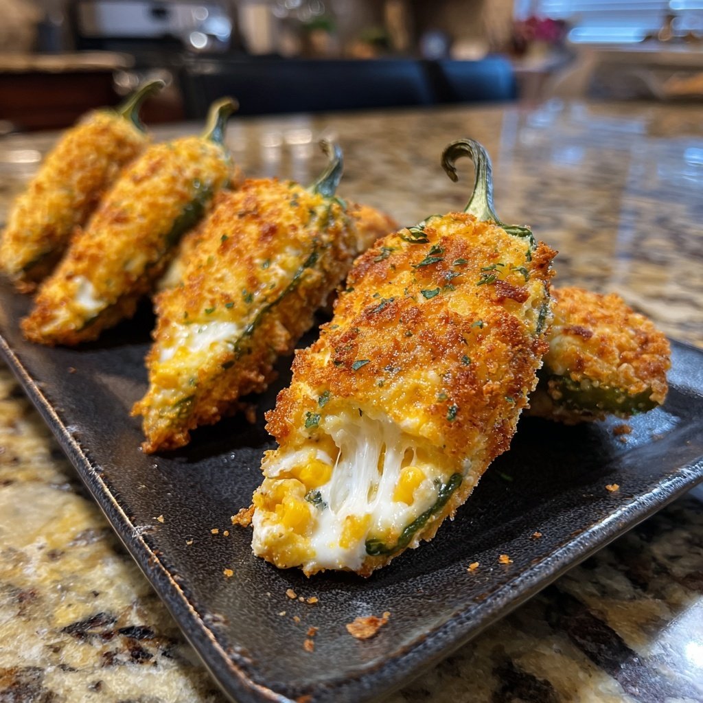 Jalapeno Poppers Stuffed with Corn