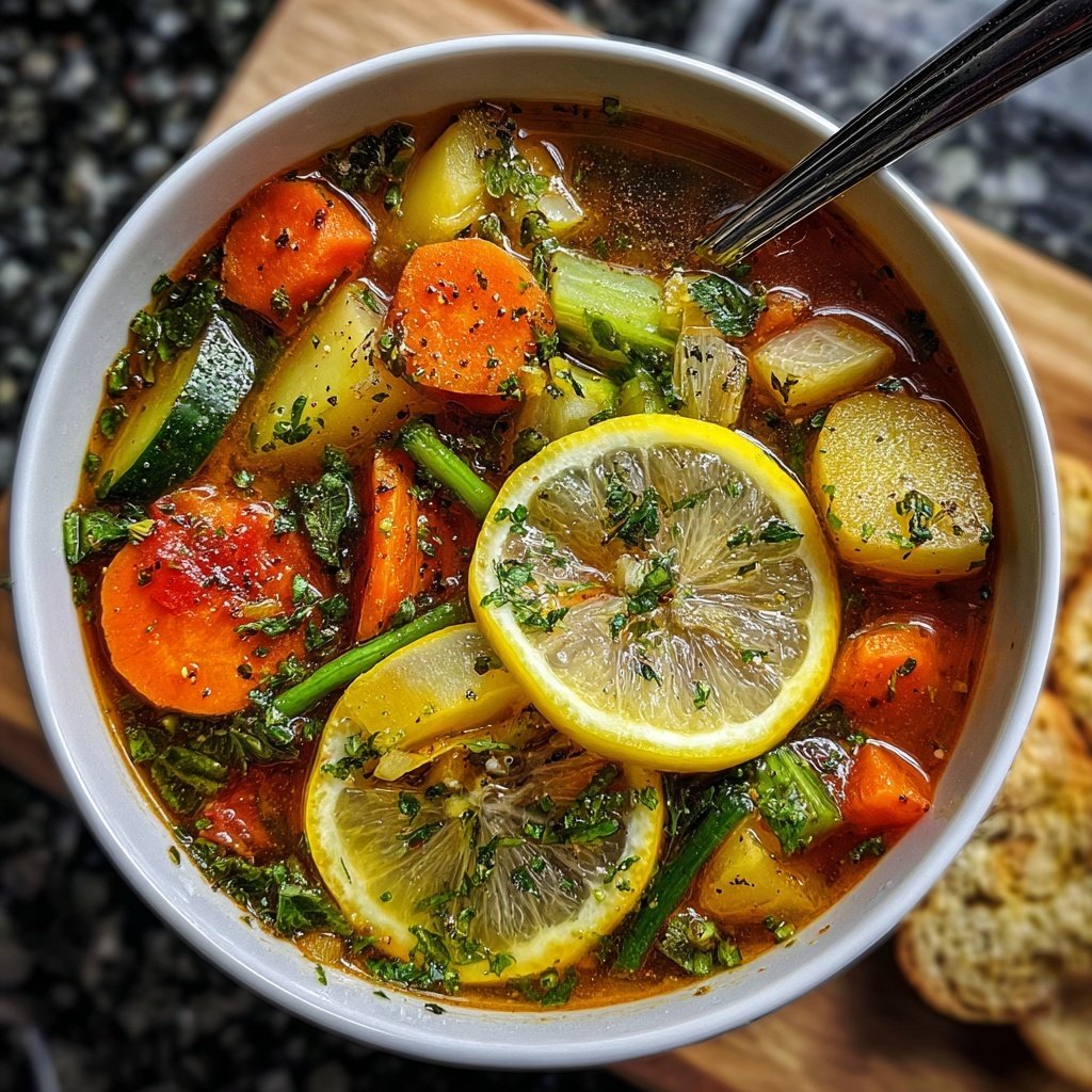 Spring Vegetable Soup With Lemon